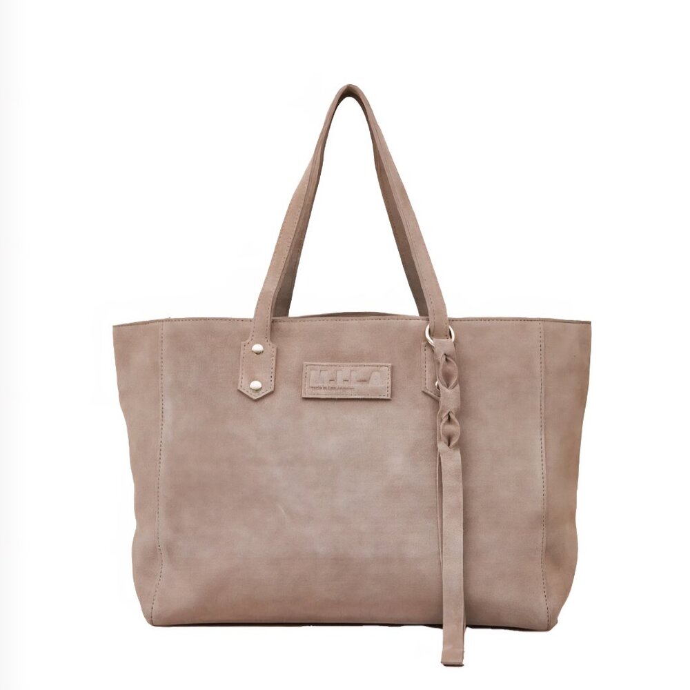 M.I.L.A. Luxury Suede Tote Bag - Taupe - NWT